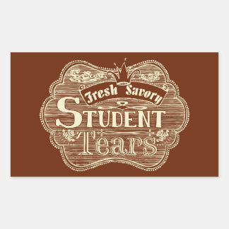 Heerlijk Student Tears Hand getrokken krijtbord Rechthoekige Sticker