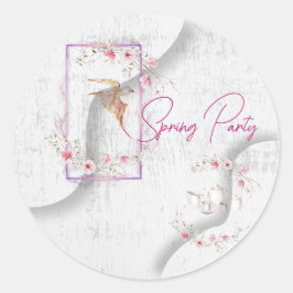 Heerlijk theefeest ronde sticker