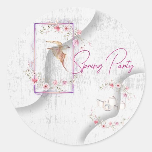 Heerlijk theefeest ronde sticker (Voorkant)