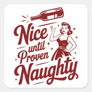 Heerlijk Tot Bewezen Stout Snerende Kerst Wijn Vierkante Sticker