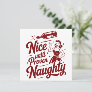 Heerlijk tot Naughty Bewezen Snarky Kerst Wijn Feestdagenkaart
