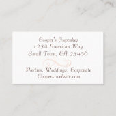 Heerlijk Trio van Cupcakes Bakkerij Visitekaartje (Achterkant)