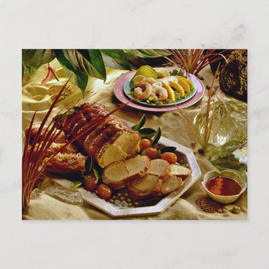 Heerlijk varkensvlees gebraden briefkaart (Voorkant)