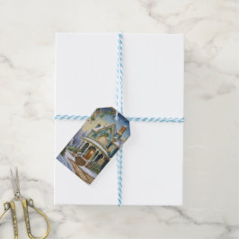 Heerlijk Victoriaans kerstfeest Cadeaulabel