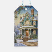 Heerlijk Victoriaans kerstfeest Cadeaulabel (Voorkant)