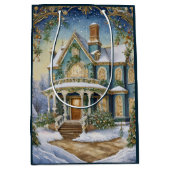 Heerlijk Victoriaans kerstfeest Medium Cadeauzakje (Voorkant)