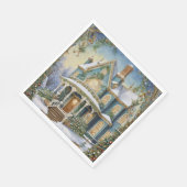 Heerlijk Victoriaans kerstfeest Servet (Hoek)