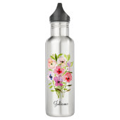 Heerlijk Waterverf Wildflower Boeket met naam Waterfles (Links)