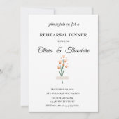 Heerlijk Waterverf Wildflower repetitie diner Kaart (Voorkant)