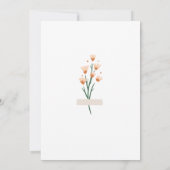 Heerlijk Waterverf Wildflower repetitie diner Kaart (Achterkant)