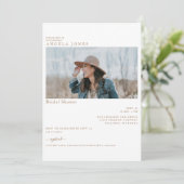 Heerlijk wit goud tekst foto Vrijgezellenfeest Kaart (Staand voorkant)