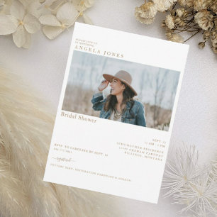 Heerlijk wit goud tekst foto Vrijgezellenfeest Kaart