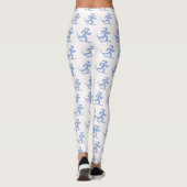 Heerlijk wit sneeuwschoen looppatroon leggings (Achterkant)