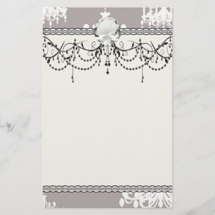 heerlijk witte kroonluchter voogd op grijs zilver briefpapier