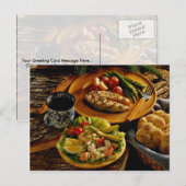 Heerlijk zalmdiner briefkaart (Voorkant / Achterkant)