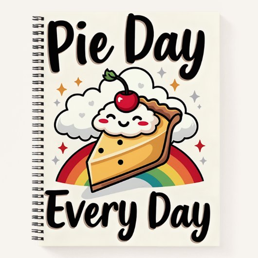 Heerlijk zoet en speels, elke dag taart notitieboek (Voorkant)