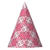 Heerlijk zoet roze zwart puzzels stuk feesthoedjes (Achterkant)
