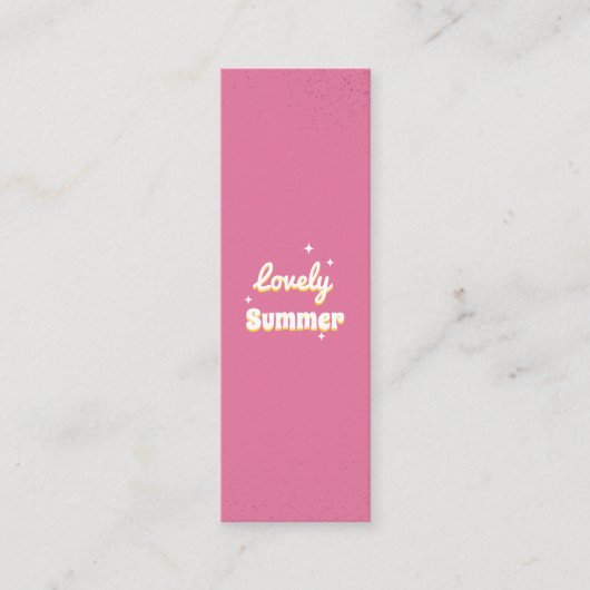 Heerlijk Zomer  Mini Bladwijzer Contactkaartje (Voorkant)