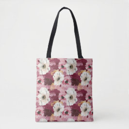 Heerlijke Abstracte Waterverf Camellias Tote Bag