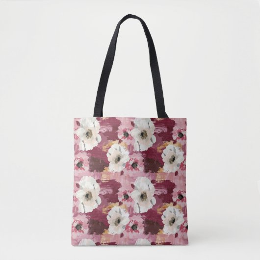 Heerlijke Abstracte Waterverf Camellias Tote Bag (Voorkant)