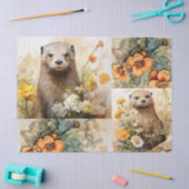 Heerlijke Bevers & Bloemen Tissue Papier (Craft)