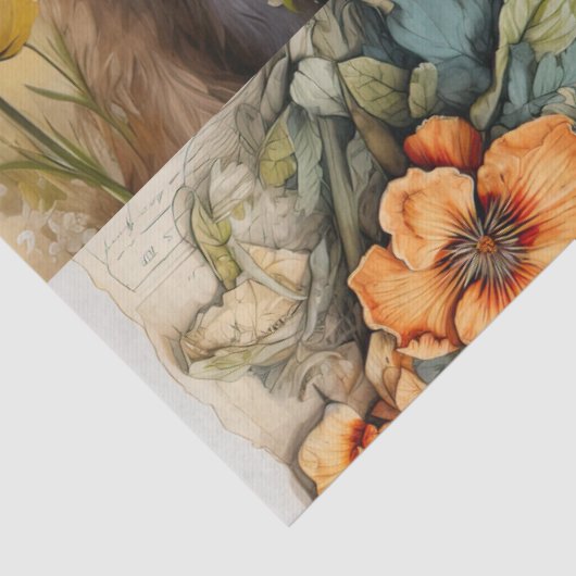 Heerlijke Bevers & Bloemen Tissue Papier (Detail)