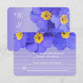 heerlijke blauwe tuinbloemen rsvp bruiloft (Voorkant / Achterkant)
