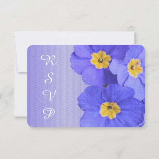 heerlijke blauwe tuinbloemen rsvp bruiloft (Achterkant)