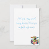 Heerlijke bloemenschildpad Zee bedankje Kaart (Achterkant)