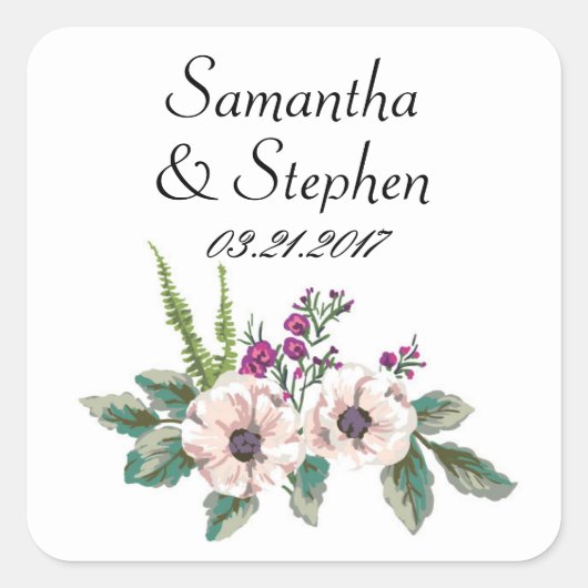 Heerlijke Blooms Wedding Stickers (Voorkant)