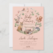Heerlijke bosdieren Baby shower uitnodiging (Voorkant)