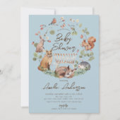 Heerlijke bosdieren Baby shower uitnodiging (Voorkant)
