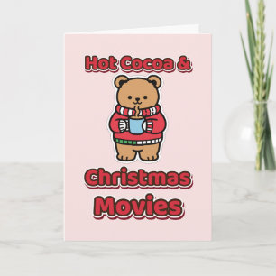 Heerlijke Cacao en Kerstfilms Knuffel Beer Kaart