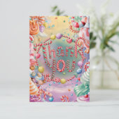 Heerlijke Candyland bedankkaart (Staand voorkant)