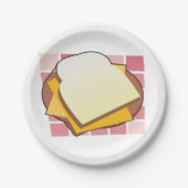 Heerlijke Cheese Sandwich Fun Food Papieren Bordje (Voorkant)