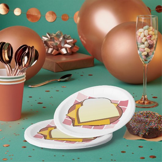 Heerlijke Cheese Sandwich Fun Food Papieren Bordje