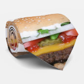 heerlijke cheeseburger met foto's op de foto stropdas (Opgerold)