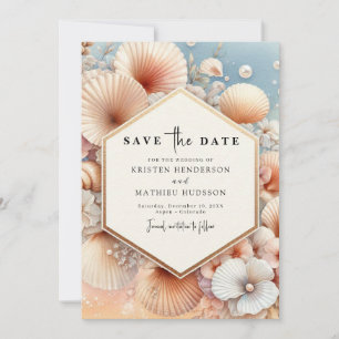 Heerlijke Chic Beach bruiloft Save The Date