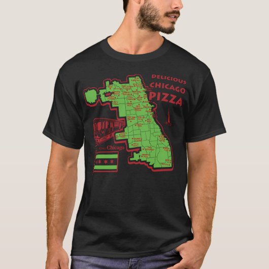 Heerlijke Chicago Pizza T-shirt (Voorkant)