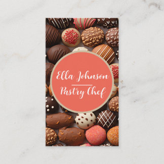 Heerlijke chocolade achtergrond visitekaartje