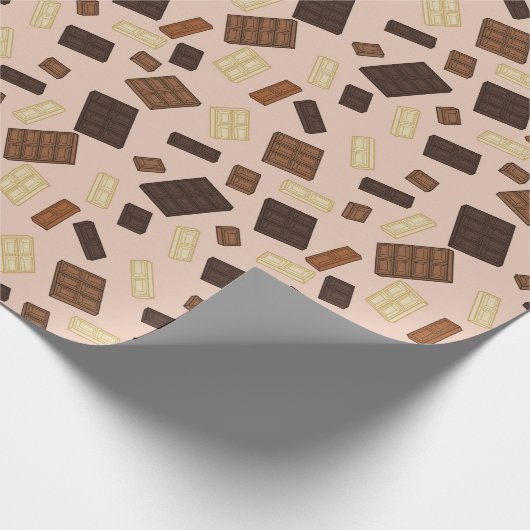 Heerlijke Chocolade Bars Wrapping Paper Cadeaupapier (Hoek)