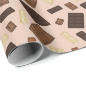 Heerlijke Chocolade Bars Wrapping Paper Cadeaupapier (Rol Hoek)