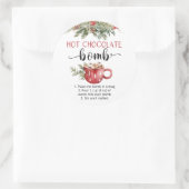 Heerlijke chocolade bom cute waterverf  ronde sticker (Tas)