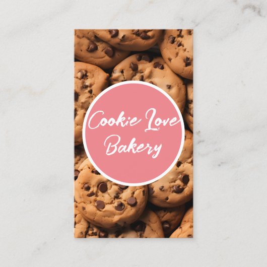 Heerlijke cookie achtergrond bakkerij visitekaartje (Voorkant)