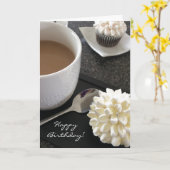 Heerlijke Cupcakes en Koffie Kaart (Gele Bloem)