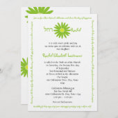 Heerlijke Daisy Message Tekst Bat Mitswa Groen Kaart (Voorkant / Achterkant)