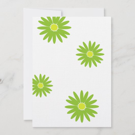 Heerlijke Daisy Message Tekst Bat Mitswa Groen Kaart (Achterkant)
