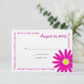 Heerlijke Daisy Message Text Response Kaart (Staand voorkant)