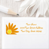 Heerlijke Daisy Sinaasappel Flower Etiket (Insitu)