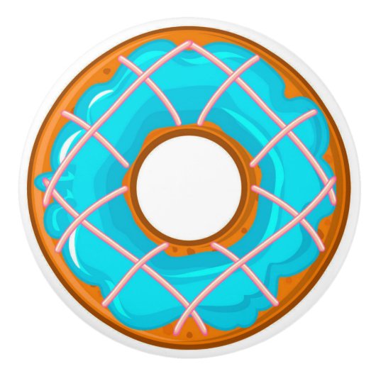 Heerlijke decadente donut / donut keramische knop (Voorkant)